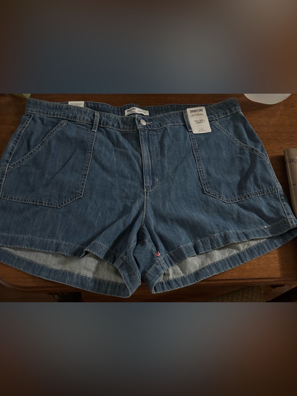 Signature by Levi Strauss Dark Blue Denim Women’s Shorts